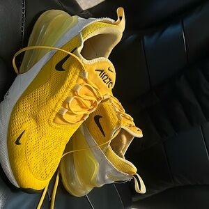 Yellow Air 270 yellow shoes . Brand new got the wrong size never worn them.